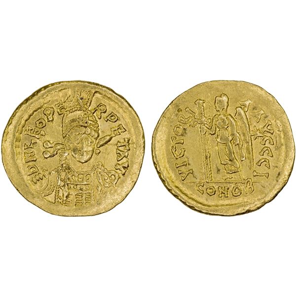 ROMAN EMPIRE: Leo I, 457-474 AD, AV solidus (4.42g), Constantinople, 457-473, VF
