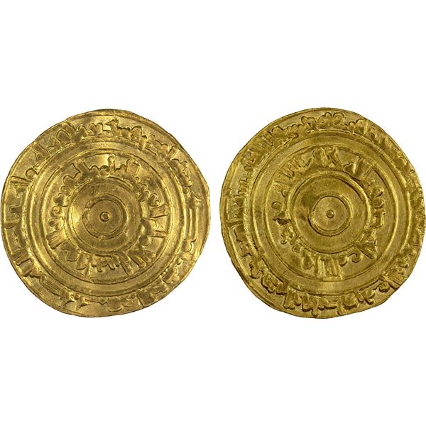 FATIMID: al-'Aziz, 975-996, AV dinar (4.16g), Misr, AH371, VF