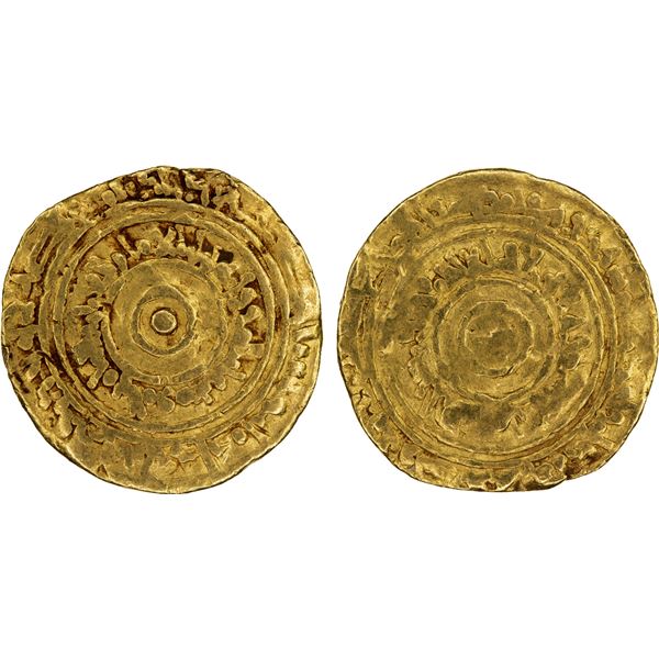 FATIMID: al-'Aziz, 975-996, AV dinar (3.81g), Misr, AH380, VG-F