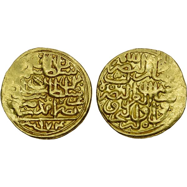 OTTOMAN EMPIRE: Selim II, 1566-1574, AV sultani (3.50g), Amid, AH974, VF