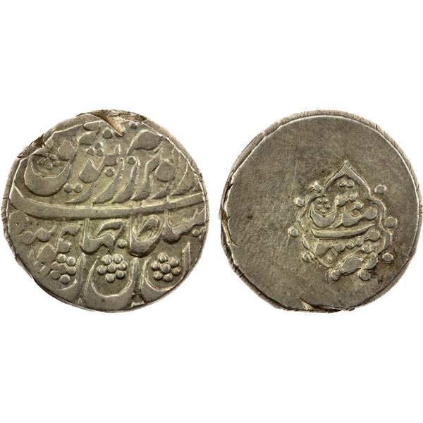DURRANI: Taimur Shah, 1772-1793, AR rupee (11.50g), Mashhad, ND, XF