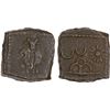 Image 1 : WESTERN KSHATRAPAS: Rudradaman I, ca. 130-165, AE square unit (2.85g), nearly XF