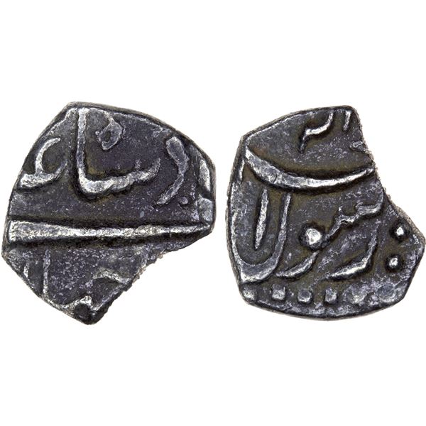 MUGHAL: Shah Jahan I, 1628-1658, AR square 1/8 rupee (1.15g), NM, DM/ND, nearly VF