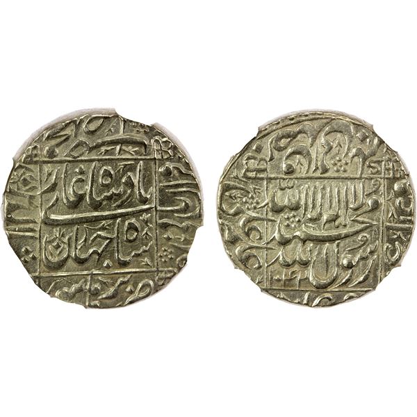 MUGHAL: Shah Jahan I, 1628-1658, AR rupee, Burhanpur, AH1042 year 5, NGC AU58