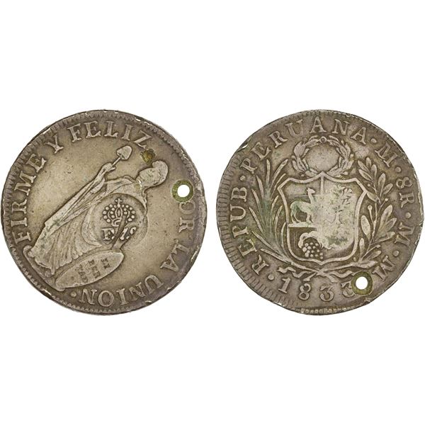 PHILIPPINES: Fernando VII, 1808-1833, AR 8 reales, ND (1832-34), VF
