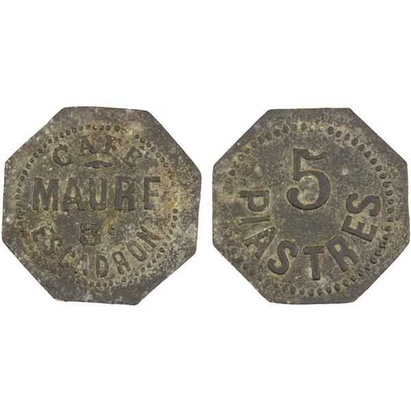 SYRIA: French Mandate, 1920-1946, zinc 5 piastres (2.01g), ND, VF