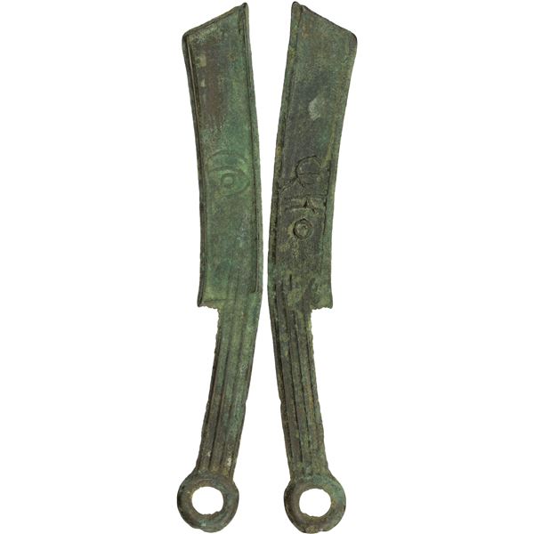 WARRING STATES: State of Yan, 400-220 BC, AE knife money (17.42g), XF