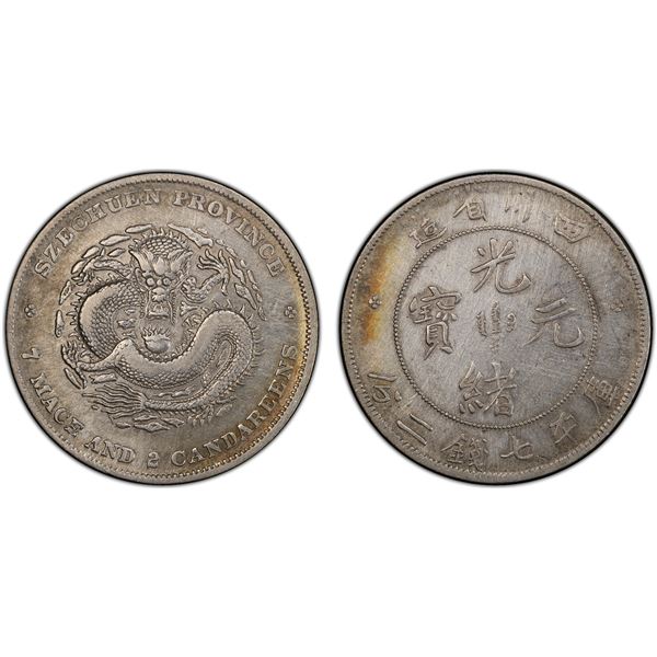 SZECHUAN: Kuang Hsu, 1875-1908, AR dollar, ND (1901-08), PCGS VF details