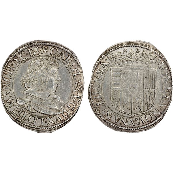 FRANCE: LORRAINE: Charles IV, 1625-1634, AR teston (8.63g), 1629, VF-XF