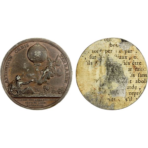 FRANCE: AE die trial (13.01g), 1783, XF