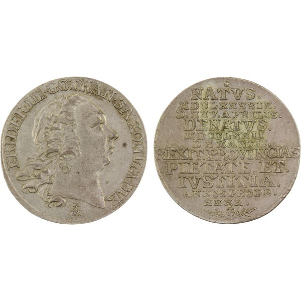 SAXE-GOTHA-ALTENBURG: Friedrich III, 1732-1772, AR groschen, 1772, XF