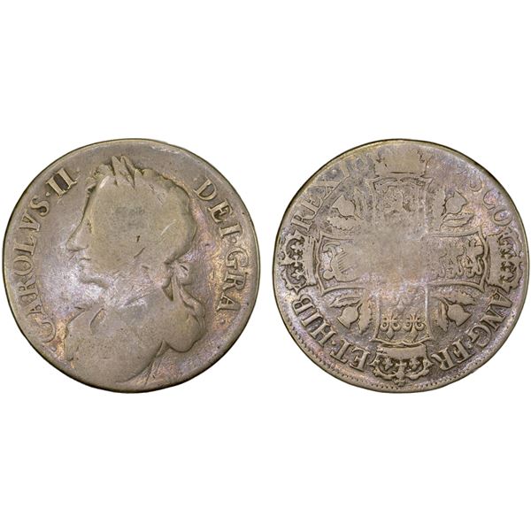 SCOTLAND: Charles II, 1649-1685, AR 4 merks, 1679, Good