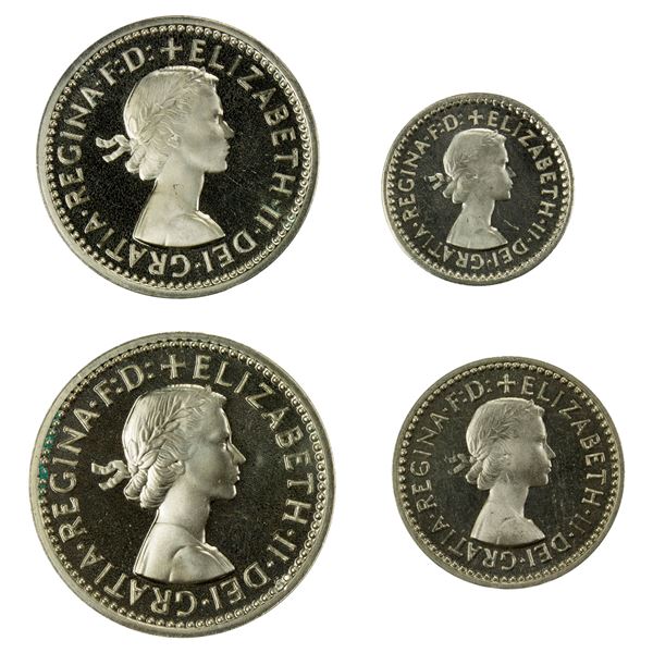 GREAT BRITAIN: Elizabeth II, 1952-2022, AR maundy set, 1968, ProofLike Unc