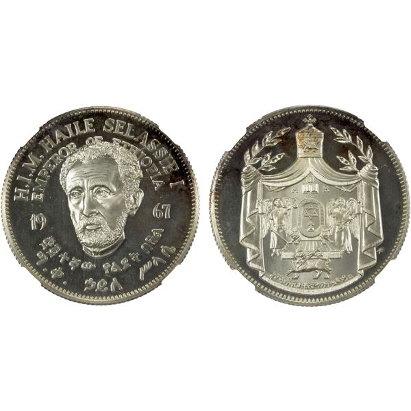 ETHIOPIA: Haile Selassie I, 1930-1974, AR crown, 1967-FM, NGC Proof 65 Cameo