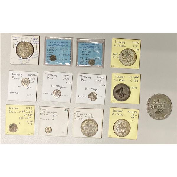 TURKEY: LOT of 13 coins