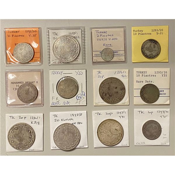 TURKEY: LOT of 12 coins