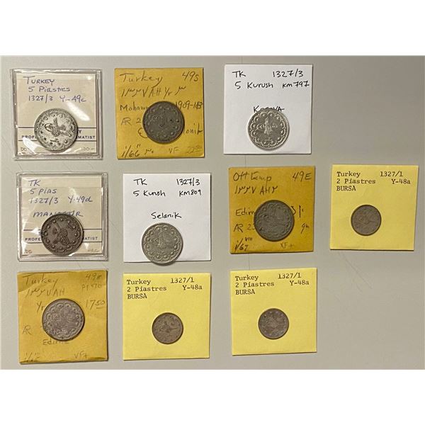 TURKEY: LOT of 10 coins