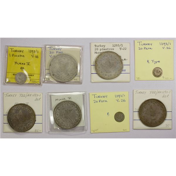 TURKEY: LOT of 8 coins