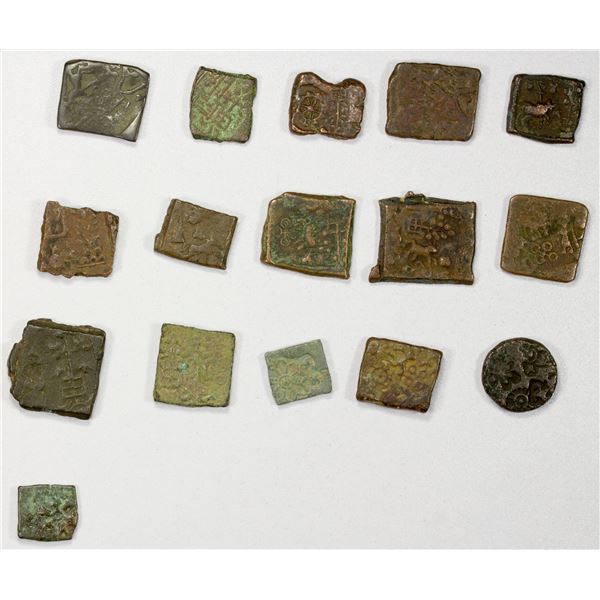 UJJAIN: LOT of 16 copper coins