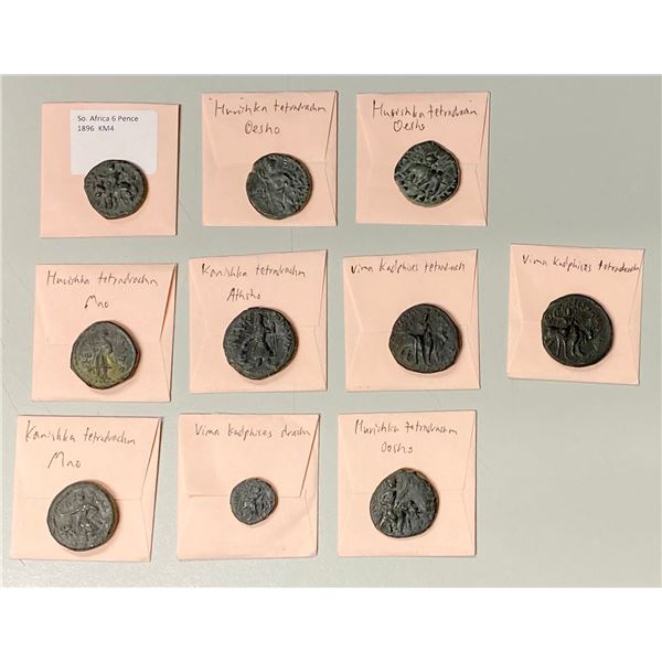 KUSHAN: LOT of 10 bronzes