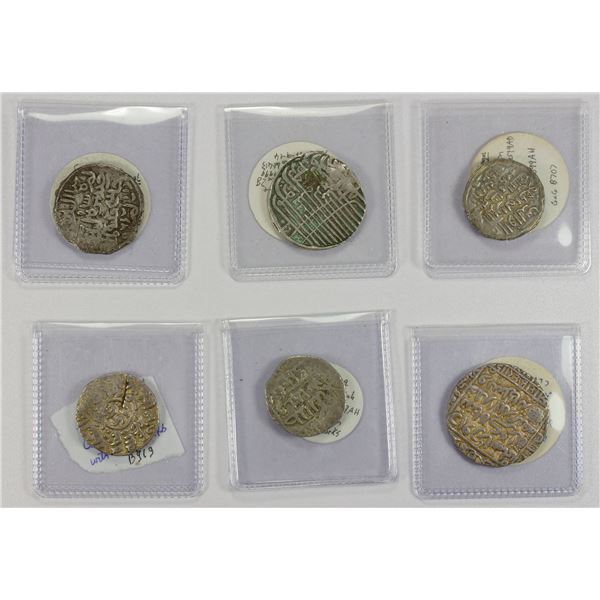 BENGAL: LOT of 6 silver tankas