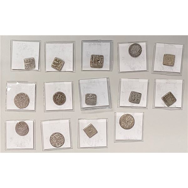 MUGHAL: LOT of 14 rupees