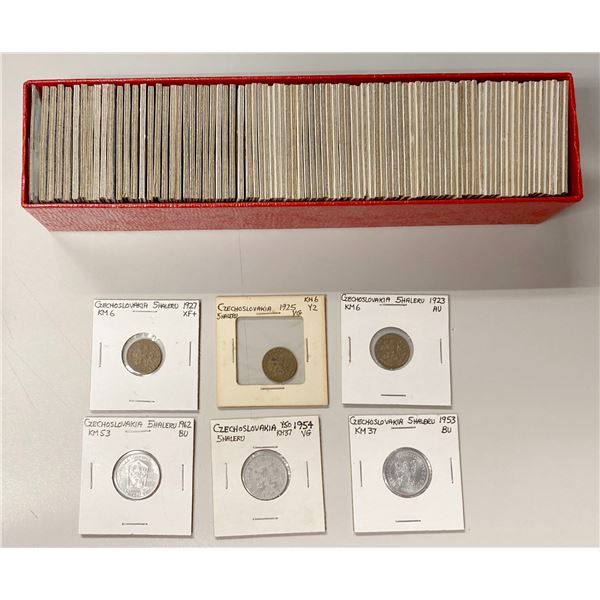 CZECHOSLOVAKIA: LOT of 91 coins