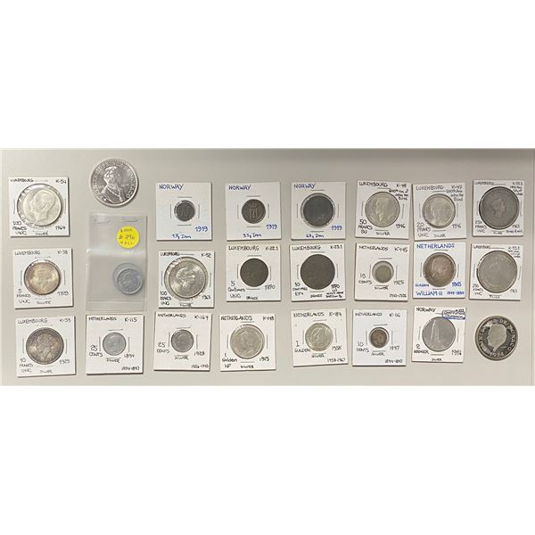EUROPE: LOT of 25 coins