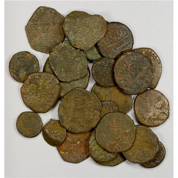 GEORGIA: LOT of 24 copper coins