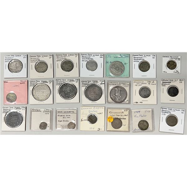 BRUNSWICK-WOLFENBÜTTEL: LOT of 21 coins