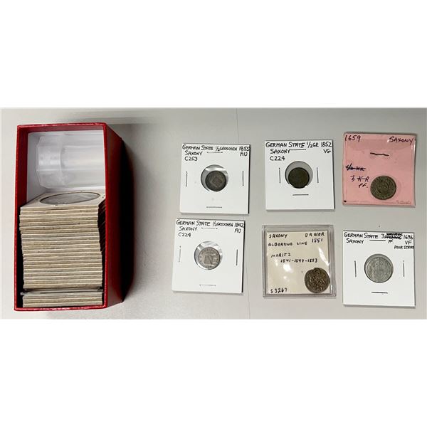 SAXONY: LOT of 33 coins