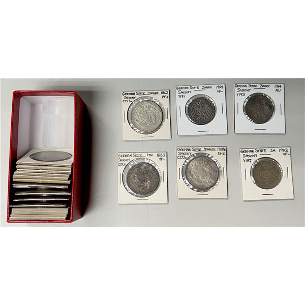 SAXONY: LOT of 20 coins