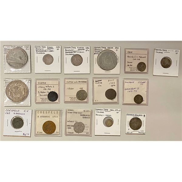 GERMAN STATES: LOT of 16 coins