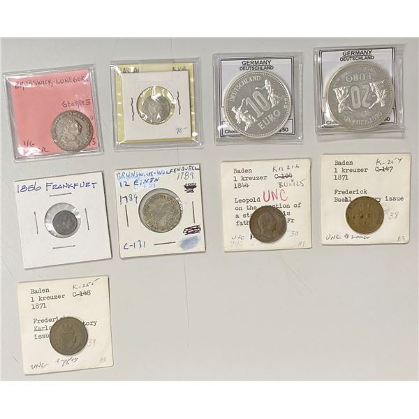 GERMANY: LOT of 9 coins