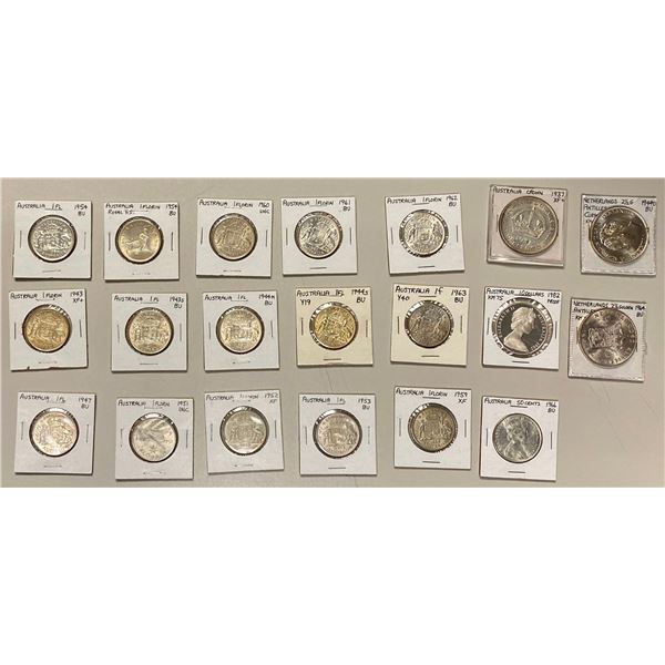 AUSTRALIA, ETC.: LOT of 20 coins