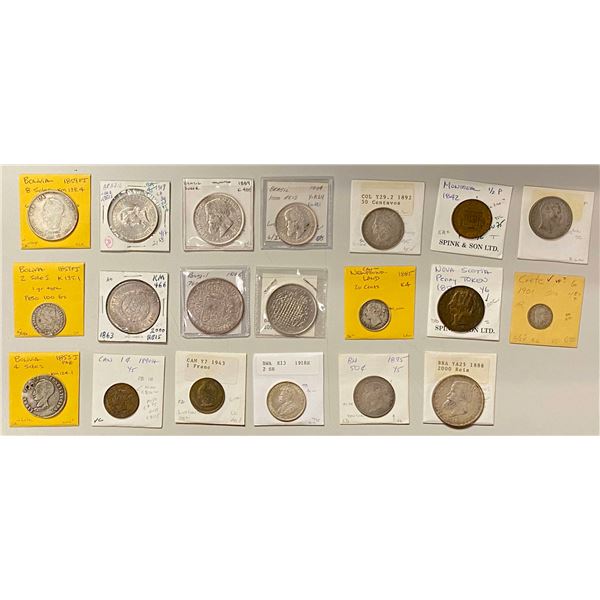 CAMBODIA: LOT of 19 coins