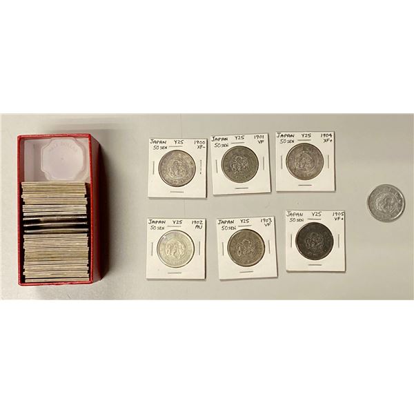 JAPAN: LOT of 34 coins