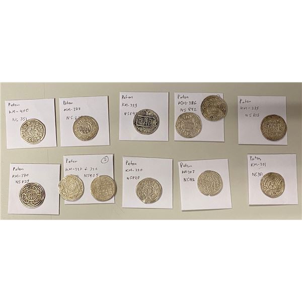 NEPAL: PATAN: LOT of 12 silver mohars