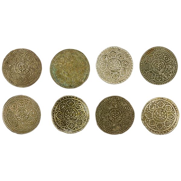 TIBET: LOT of 8 coins