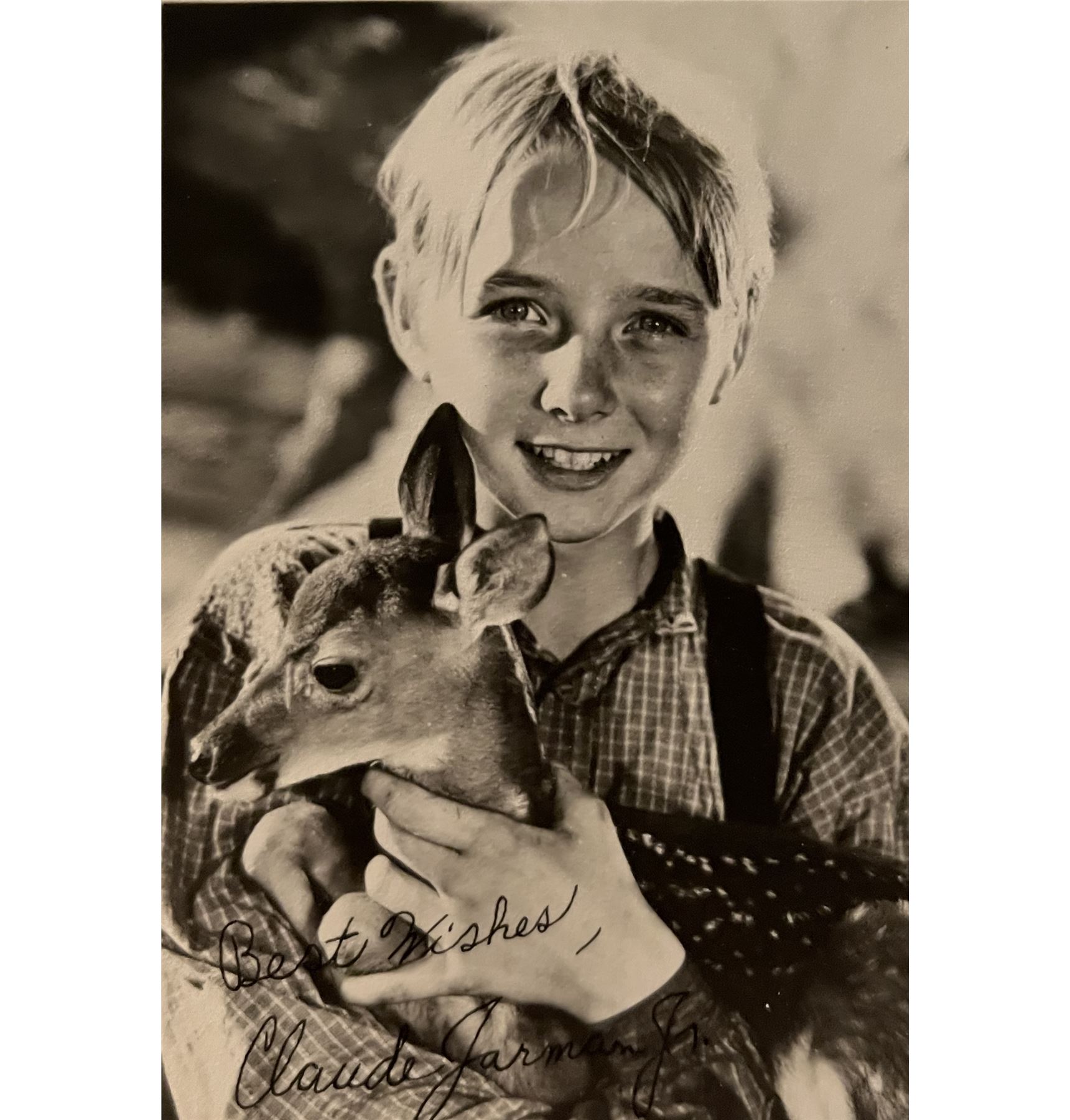 Claude Jarman Jr facsimile signed photo. 3x5 inches