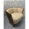 Image 2 : Curved Upholstered Geometric Lounge Chair 32" x 24" x 30"H