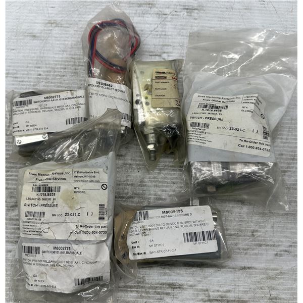 Lot of (6) Misc. Pressure Switches as Pictured