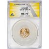 Image 1 : 1998 $5 American Gold Eagle Coin ANACS MS70