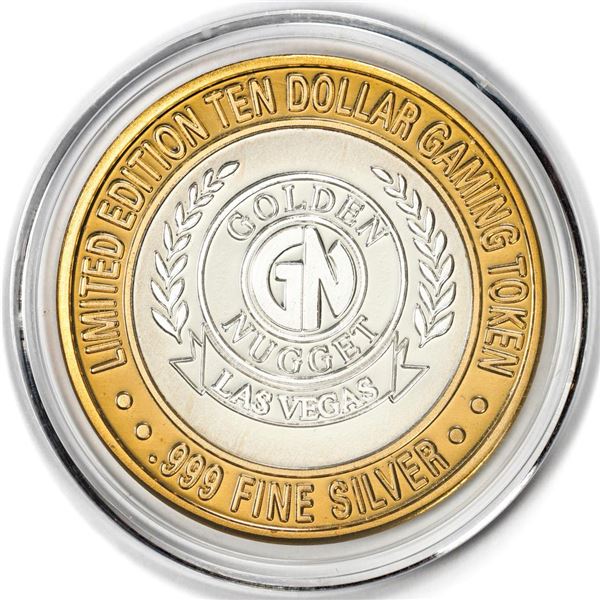 .999 Silver Golden Nugget Las Vegas, Nevada $10 Casino Limited Edition Gaming Token