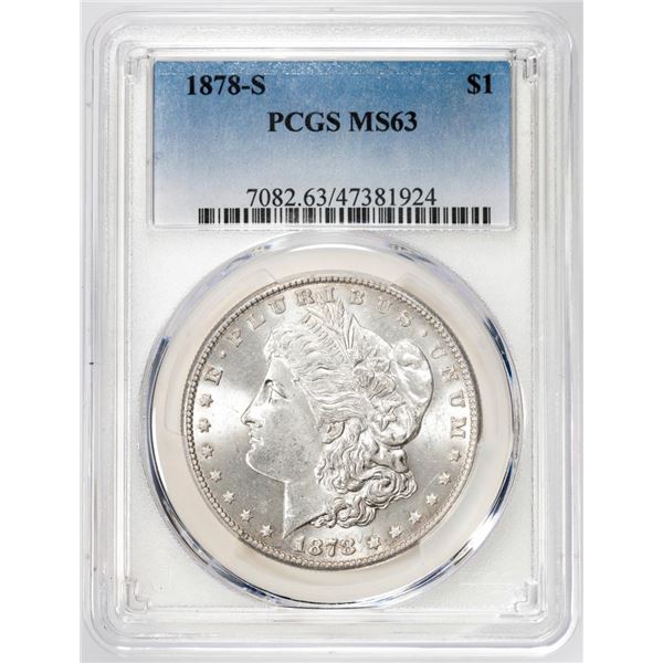 1878-S $1 Morgan Silver Dollar Coin PCGS MS63