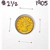 Image 1 : 1905 $2 1/2 Liberty Head Quarter Eagle Gold Coin