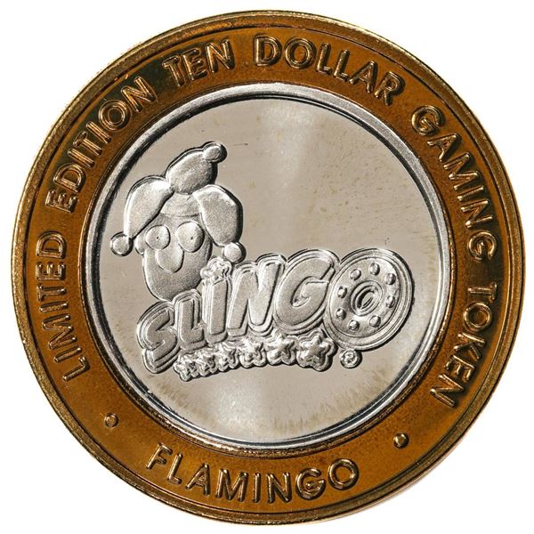 .999 Silver Flamingo Hilton Las Vegas, Nevada $10 Casino Limited Edition Gaming Token