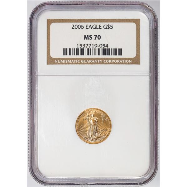 2006 $5 American Gold Eagle Coin NGC MS70