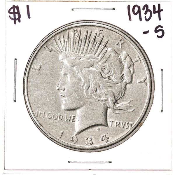 1934-S $1 Peace Silver Dollar Coin