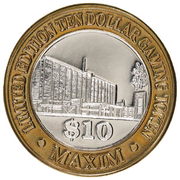 .999 Silver Maxim Hotel & Casino Las Vegas, Nevada $10 Limited Edition Gaming Token